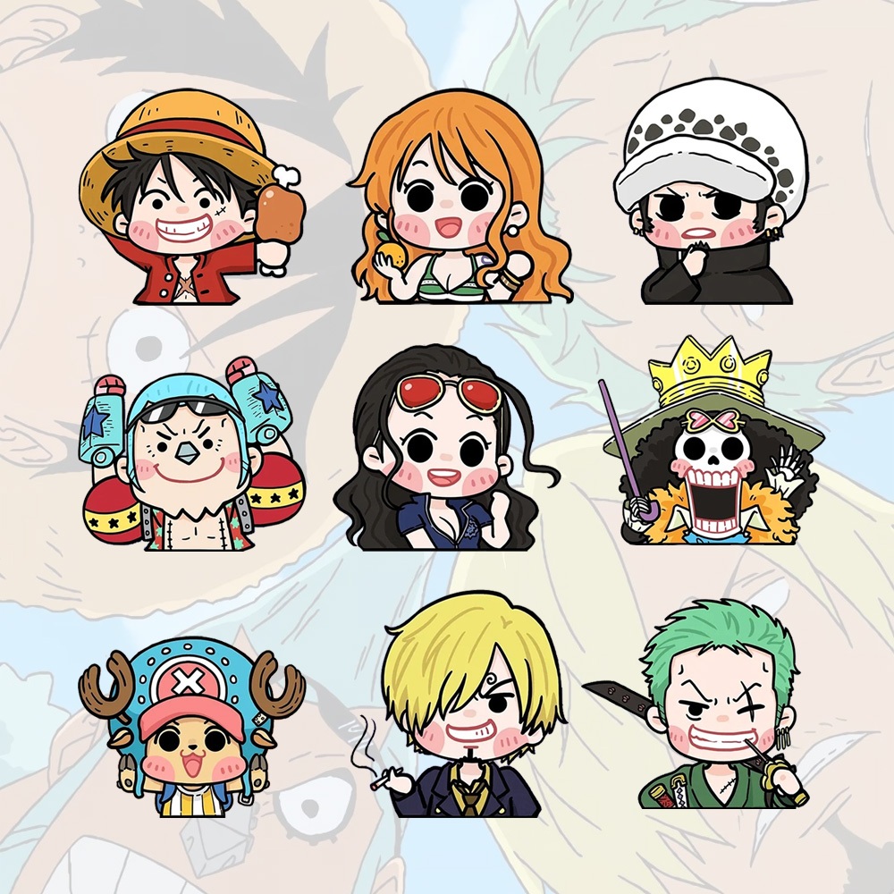 Broche Acrílico One Piece Cartoon Anime Cute Badge Clothes Bags Decorativo Pingente Criativo