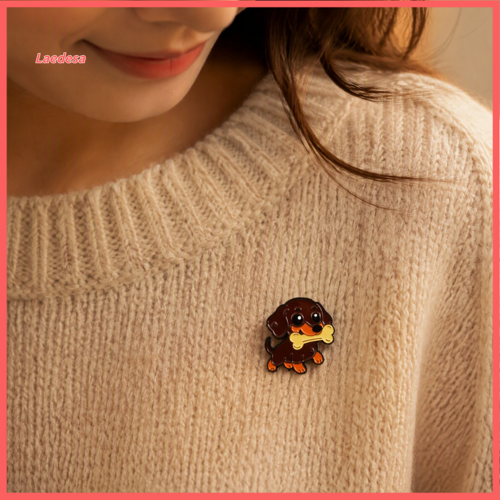 Mini Dog Brooch Pins Cute Cartoon Enamel Alloy Puppy Lapel Pin for Men Women Decorative Badge for Clothes Bags Hats Scar