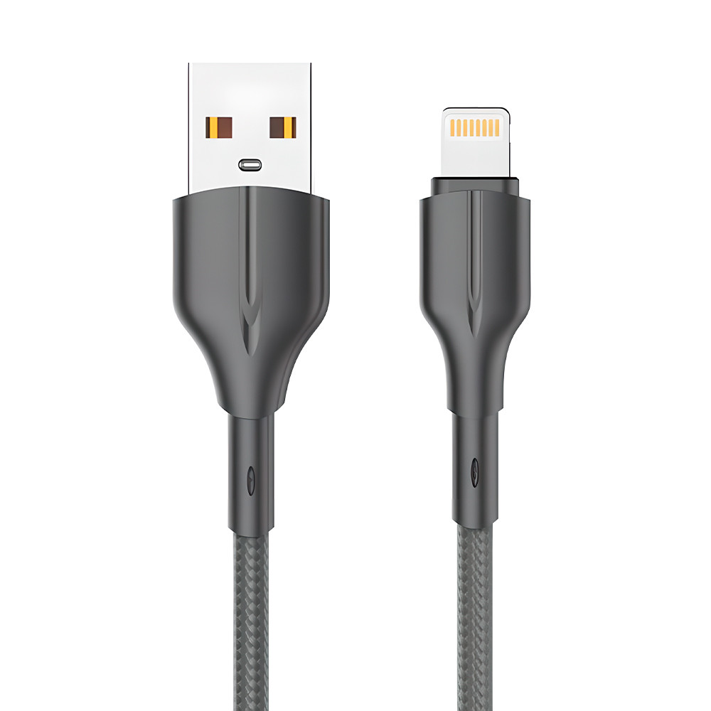 Cabo Usb A p/Lightning Ldnio Carga Rápida 25W 1M Cinza