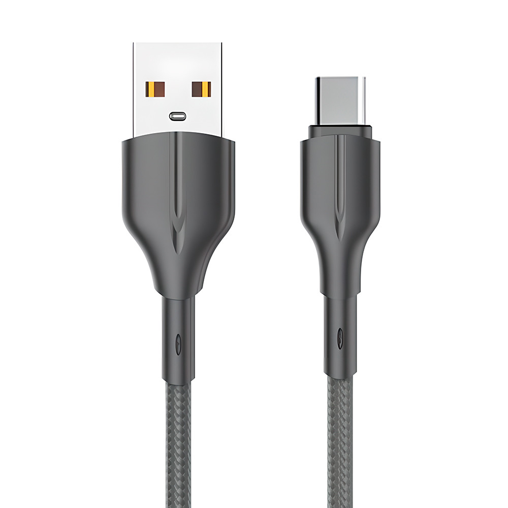 Cabo Usb A p/Usb C LDNIO Dados Carregamento 25W 1M Cinza
