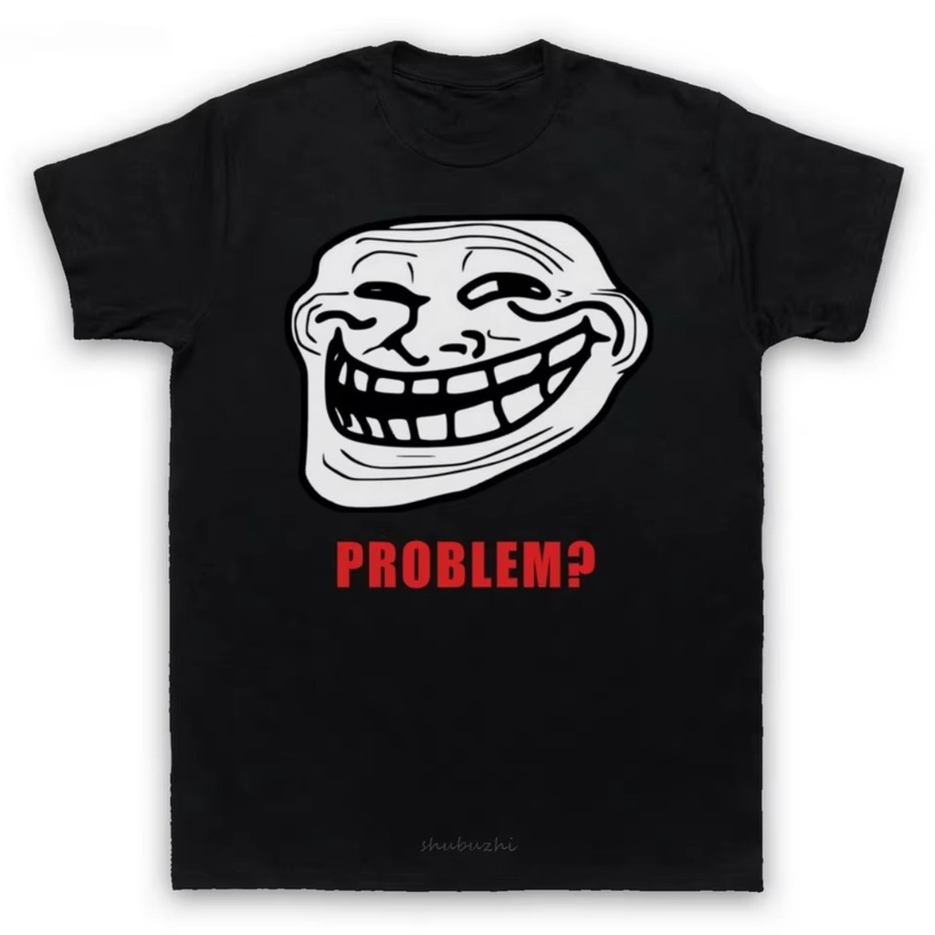 Trollface Meme Rage Comic Engraçado Camiseta Masculina Feminina Jovens