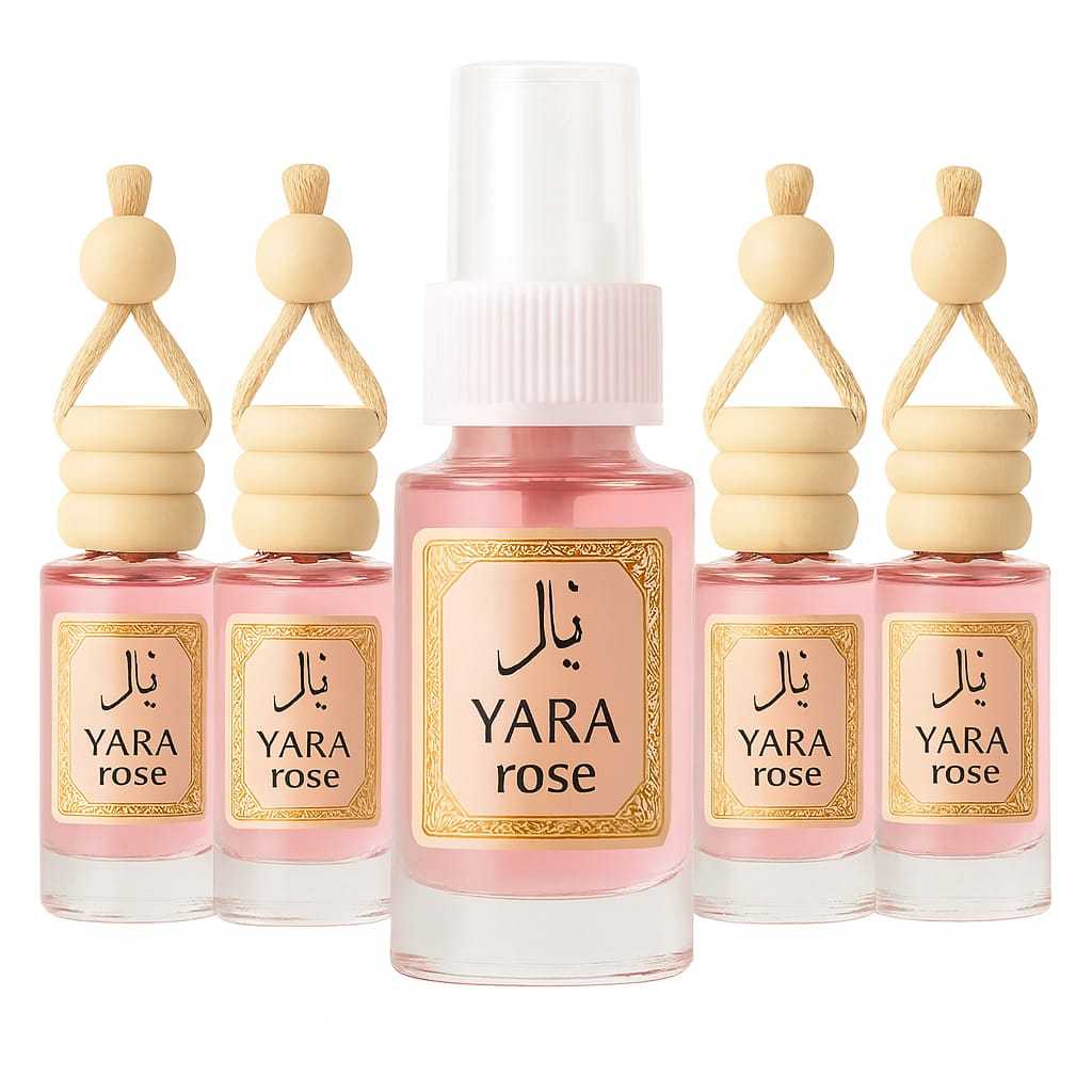 Kit 5 Peças Aromatizante Automotivo – 4x 10ml + 1x 30ml Cheirinho Árabe | Escolha sua Fragrância