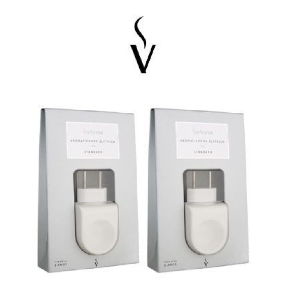 Kit 2 Aromatizadores Standard Difusores Elétricos Via Aroma Para Óleos Essenciais E Cheirinhos