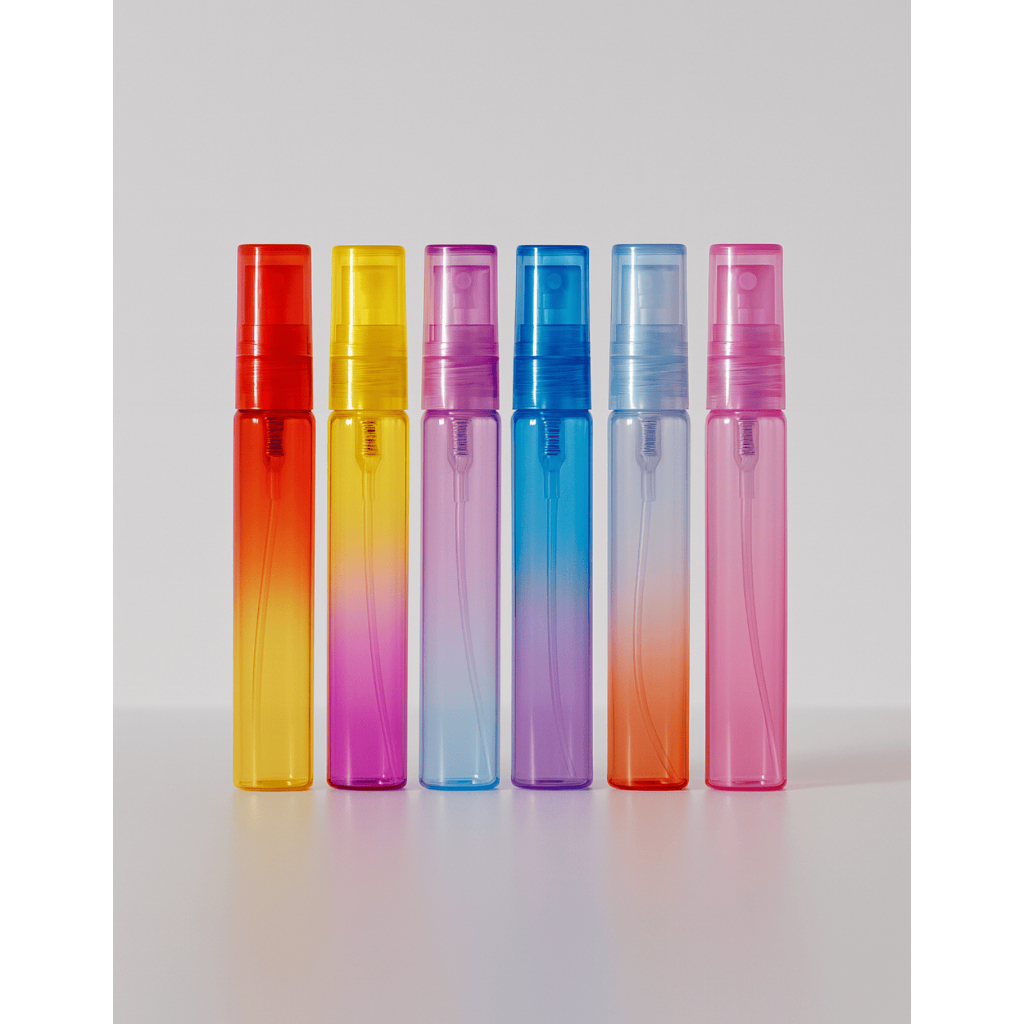 Kit 6 Frascos De Vidro Spray 8 ml Redondo Com Válvula Para Perfume Aromatizador Cheirinho
