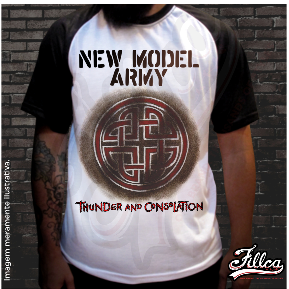 Camiseta Raglam Premium - New Model Army - Thunder and Consolation - Unissex