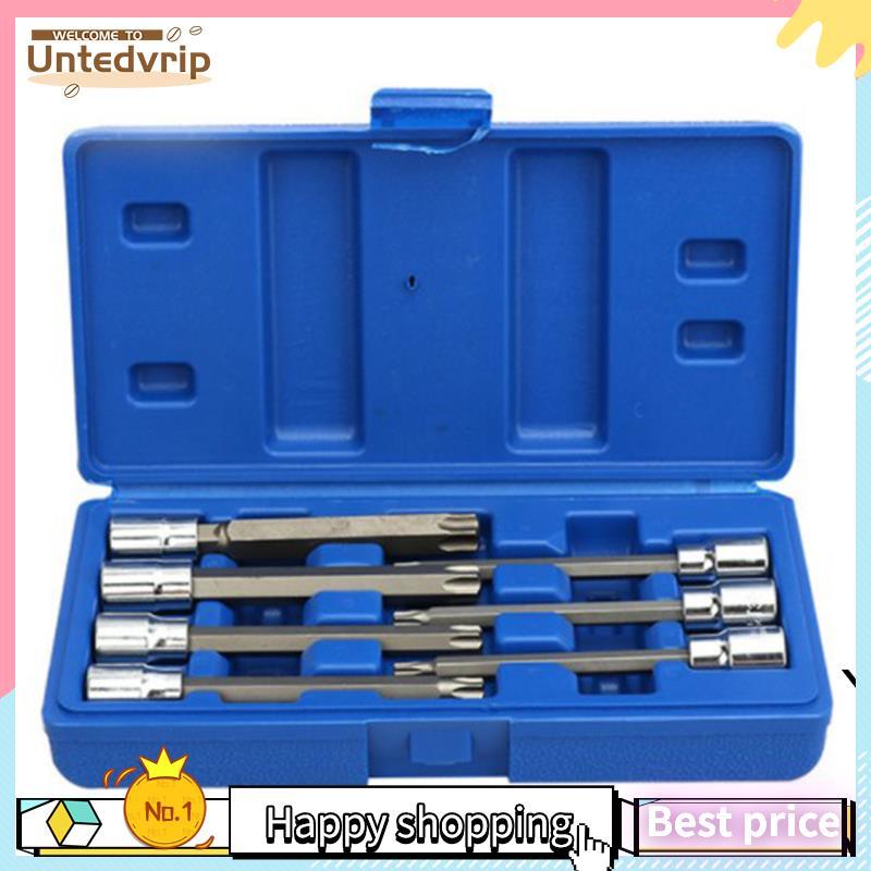 7 Pçs/Set 3/8 Polegada Conjunto De Ferramentas De Soquete Drive Extra Longo Torx Estrela Bit Soquetes T25 T30 T40 T45 T5