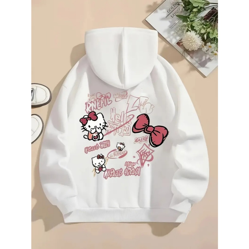 Moletom com Capuz e Estampa de Letras de Los Angeles, Blusa Casual de Manga Comprida com Bolso, Roupas Unisex