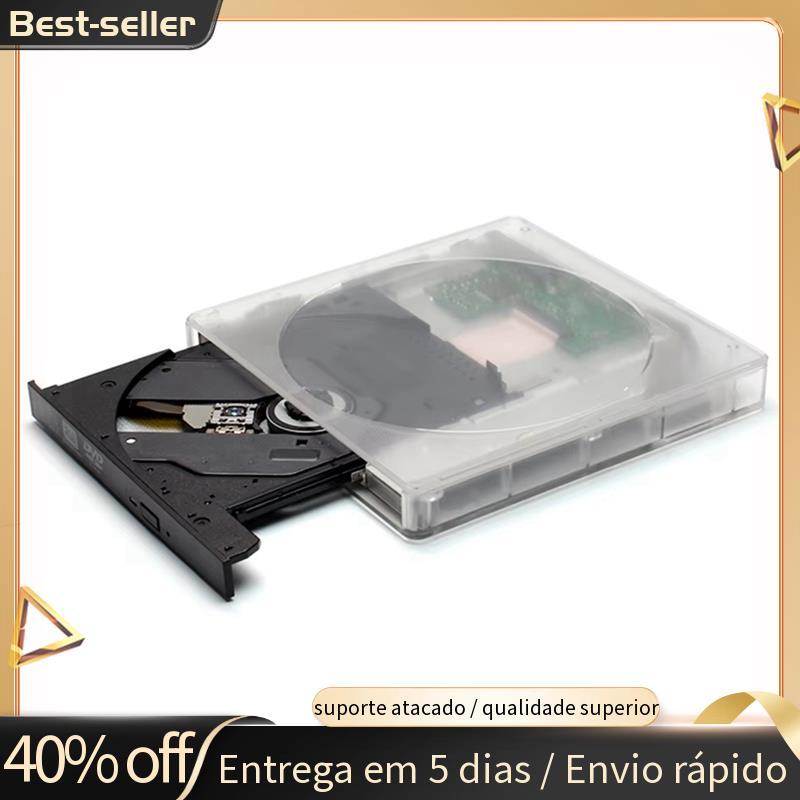 Leitor Óptico Com Cancelamento De Ruído Portátil CD/DVD Queimador USB 3.0 Tipo C Ultra-Fino Drive Rom Driver De Ao Ar Li