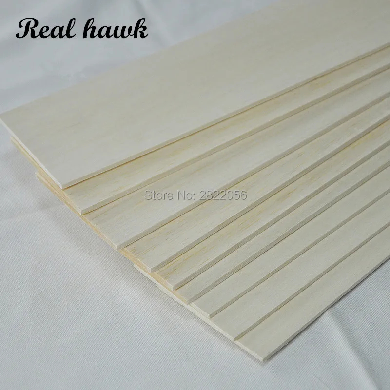 10 Peças 500x100x0.75 ~ 5mm AAA + Modelo Balsa Folhas De Madeira Para DIY RC Avião material De Barco Aeronaves Clara