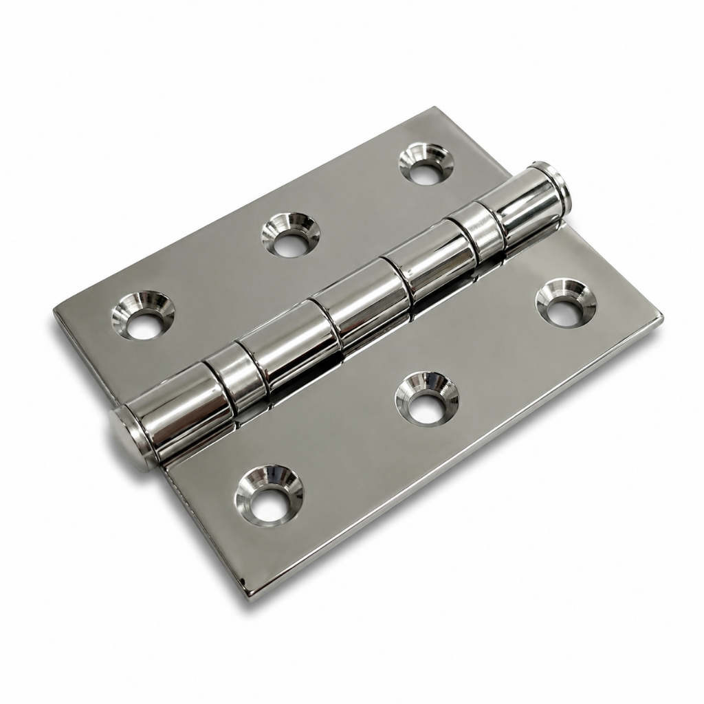Kit 3 Dobradiças Para Portas de Madeira Rolamento Inox 3x2,5 3,5x3 4x3 Preta Escovada Polida