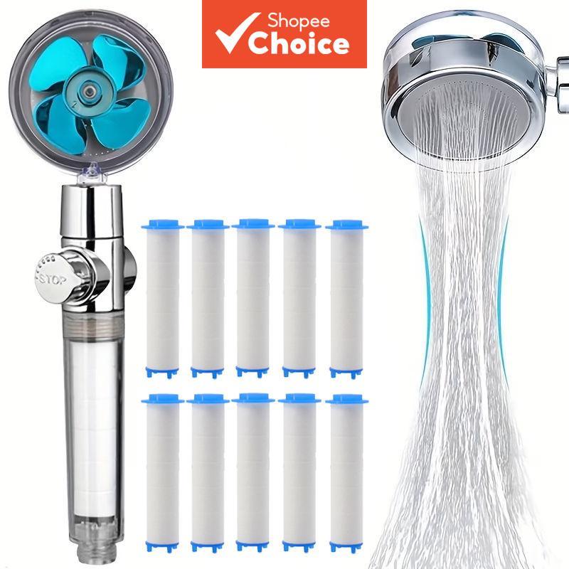 Cabeça De Chuveiro Com Filtro Turboalimentado , Portátil De Alta Pressão 10 Filtros Para Limpeza De Banheiro E Animais D
