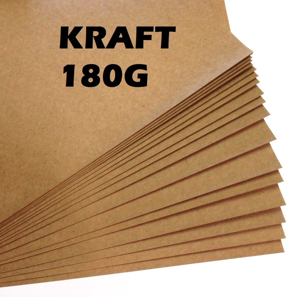 50 Folhas Papel Kraft Natural 200g A4 Artesanato Premium Alta Qualidade