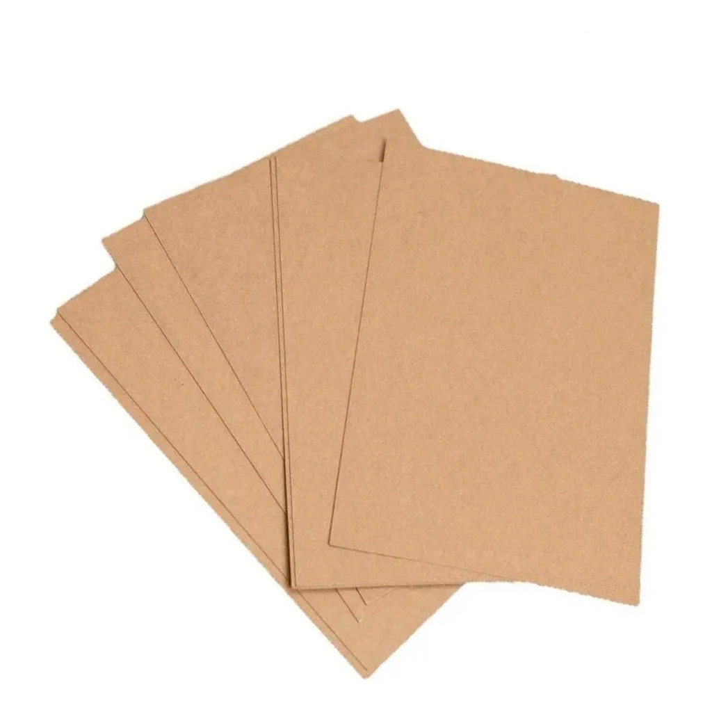 Kit 100 Folhas Papel Kraft Natural 180g A4 Com Dois Lados