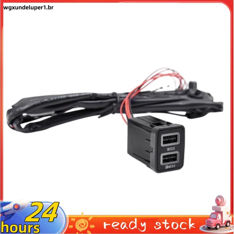 Para Sylphy Tiida Navara Dual USB QC3.0 Carregador De Carro Daul Adaptador De Carregamento De Telefone