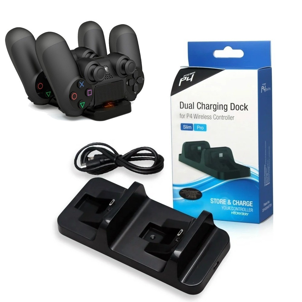 Carregador Para Controle Dual Charging Dock Charger USB para 2 Joysticks