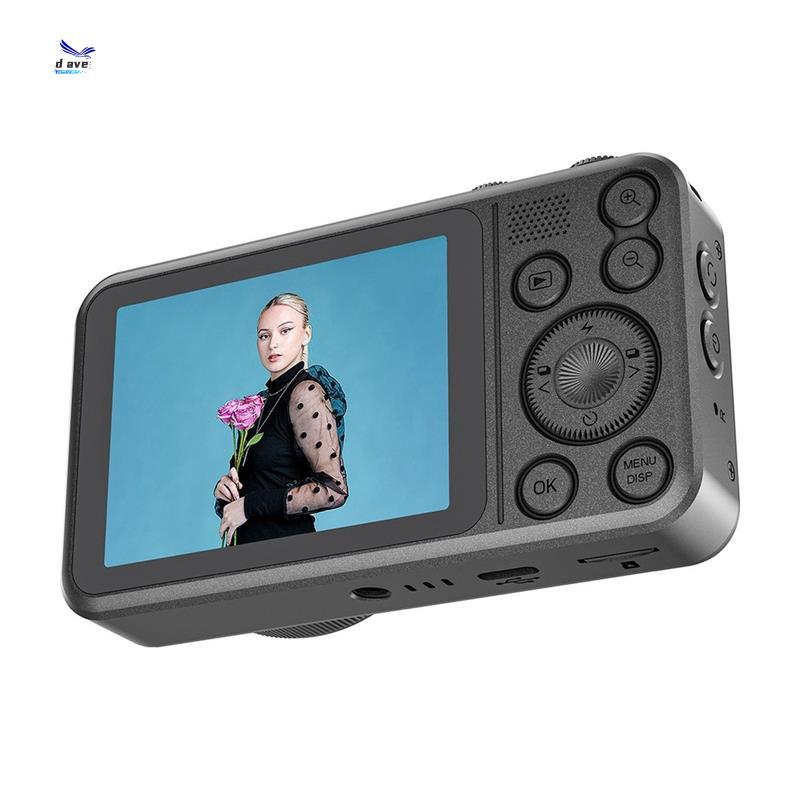 Câmera Dupla 4K CCD Digital 64MP 18X Zoom Selfie Fotografia 2.8/1.83 Polegadas IPS Tela A
