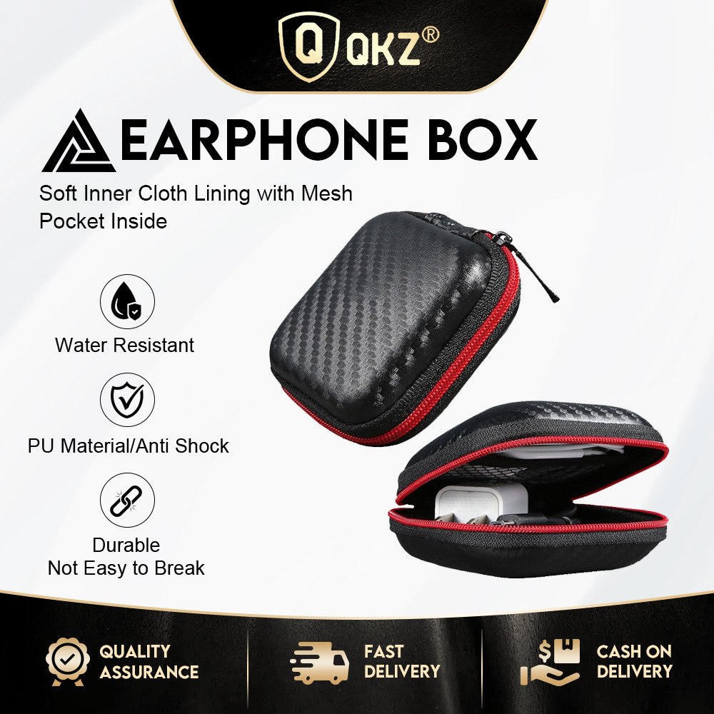 Caixa de Armazenamento Portátil para Cabo de Dados e Fones de Ouvido EVA para QKZ KZ