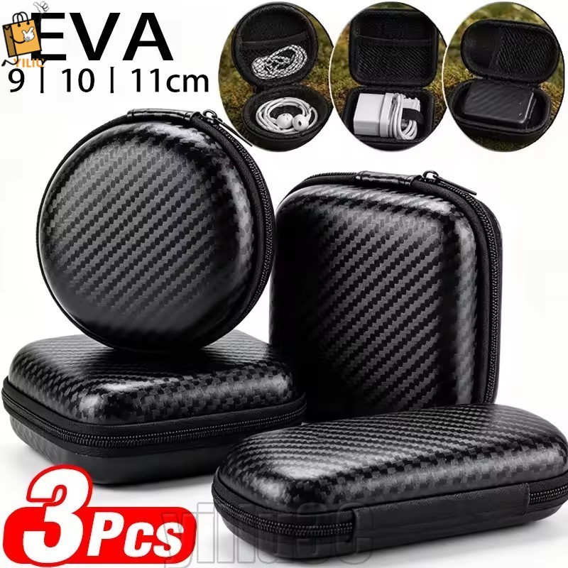 [Prim] Estojo Universal De Armazenamento De Fone De Ouvido 1/2/3 Unidades-EVA À Prova D'água-Bolsa Portátil-Bolso Cabo D