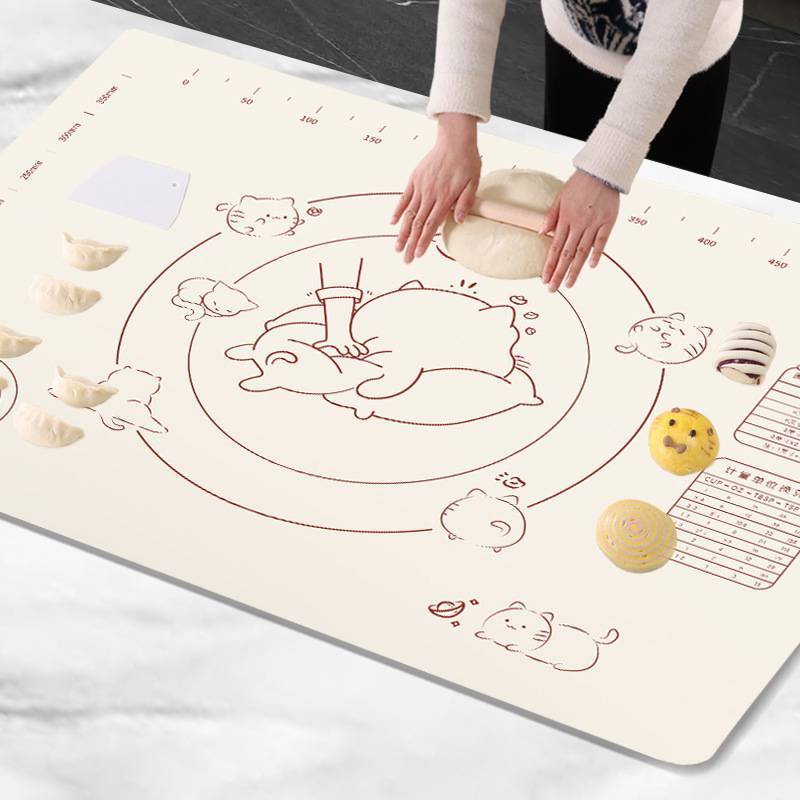 Rightrous 70 * 50CM Almofada De Silicone Amassar Esteira Não-Sti De Cozimento Folha Massa Para Cozinha Rolando Pizza Coz