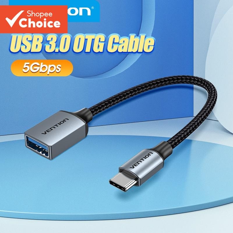 Venção Tipo C Para USB Cabo OTG 2A Conversor De Alta Velocidade 480Mbps Macho Fêmea Notebook De Celular