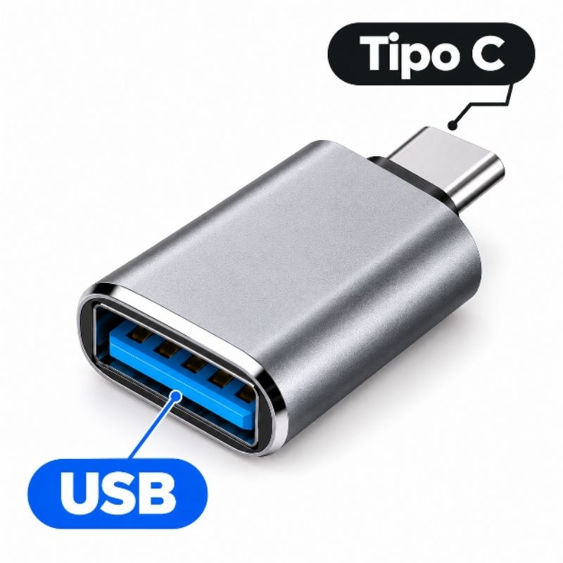 Adaptador USB Tipo C OTG 3.0 USB-C para USB 3.0 Celular Pen Drive Mouse Teclado Alta Velocidade