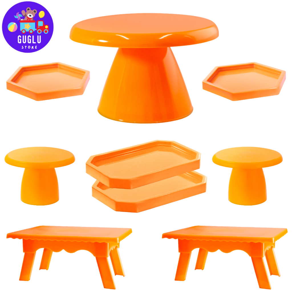 Kit Festa Bdj - 1 Boleira Cake Slim 17cm , 2 Mini Cake Slim , 2 Mini Lapidada , 2 Mini Sextavada e 2 Mesinhas