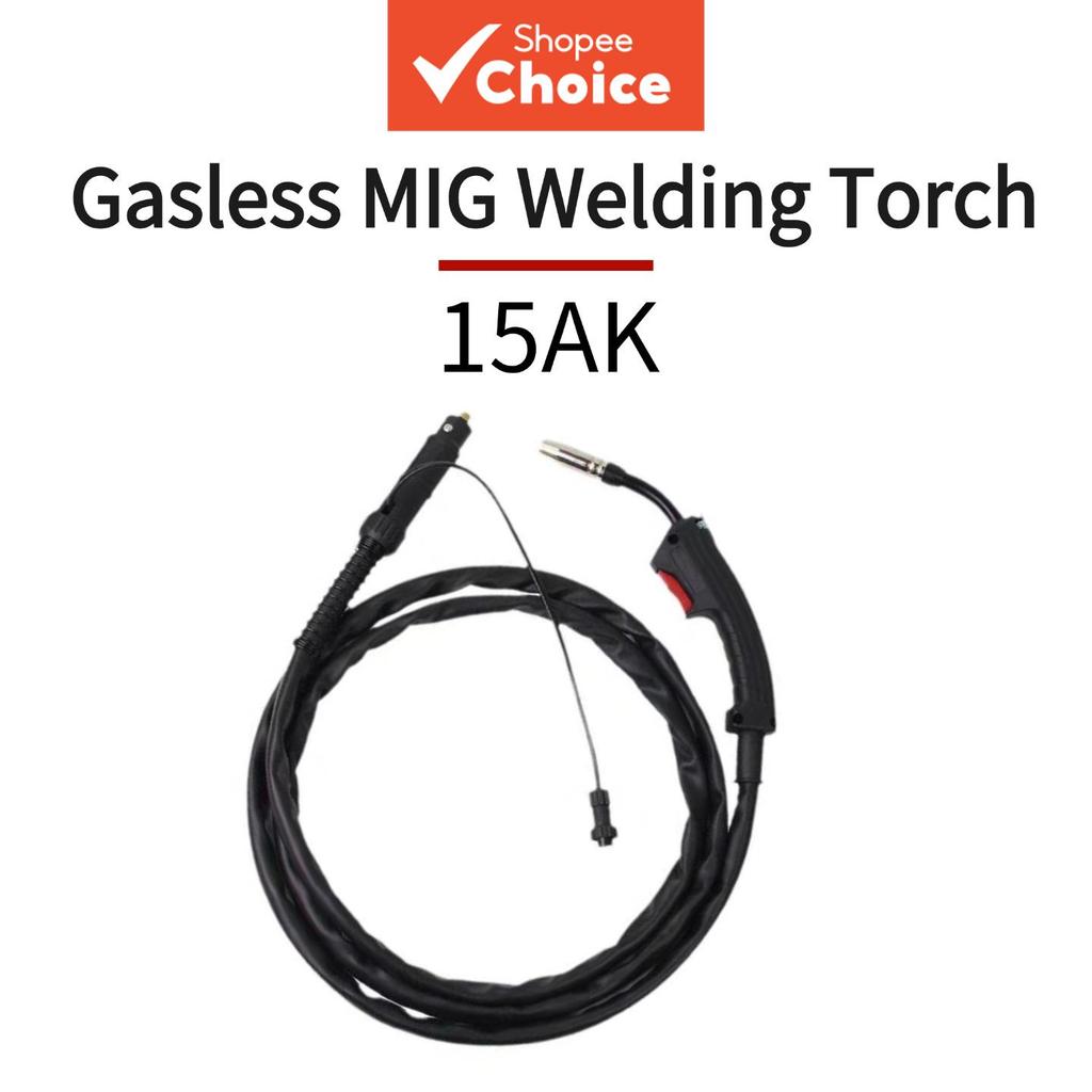 Um Conjunto De Tocha De Soldagem MIG Euro 15AK 3M 5M Encaixe De Cobre Vermelho Mola Anti-Dobra Resistente Ao Calor Para