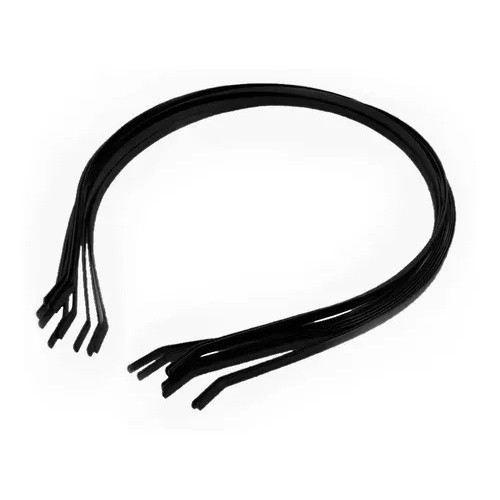 10 Peças Tiara de Metal para Tubos de Strass Preto 5mm | Acessórios de Pulseiras
