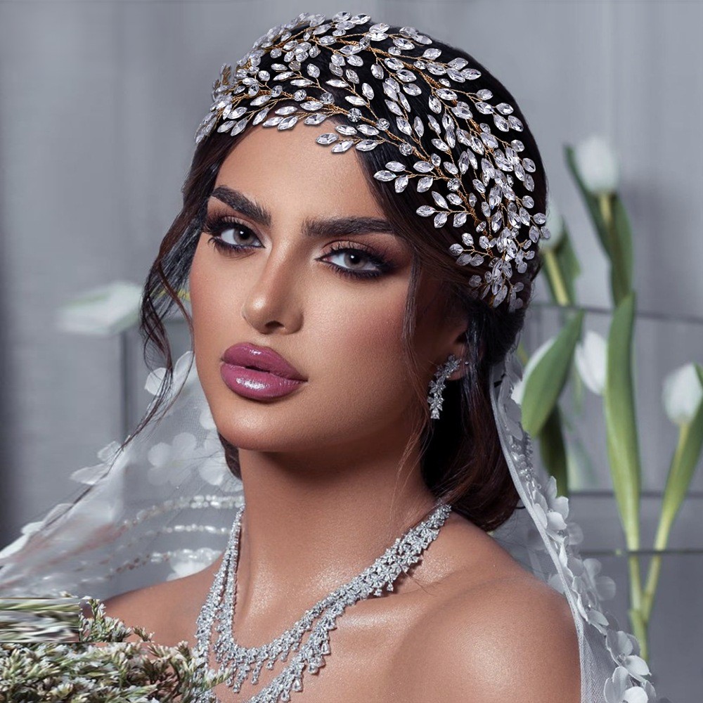 Tiara Hijab De Cristal De Strass Artesanal Para Mulheres E Meninas Acessórios De Cabelo