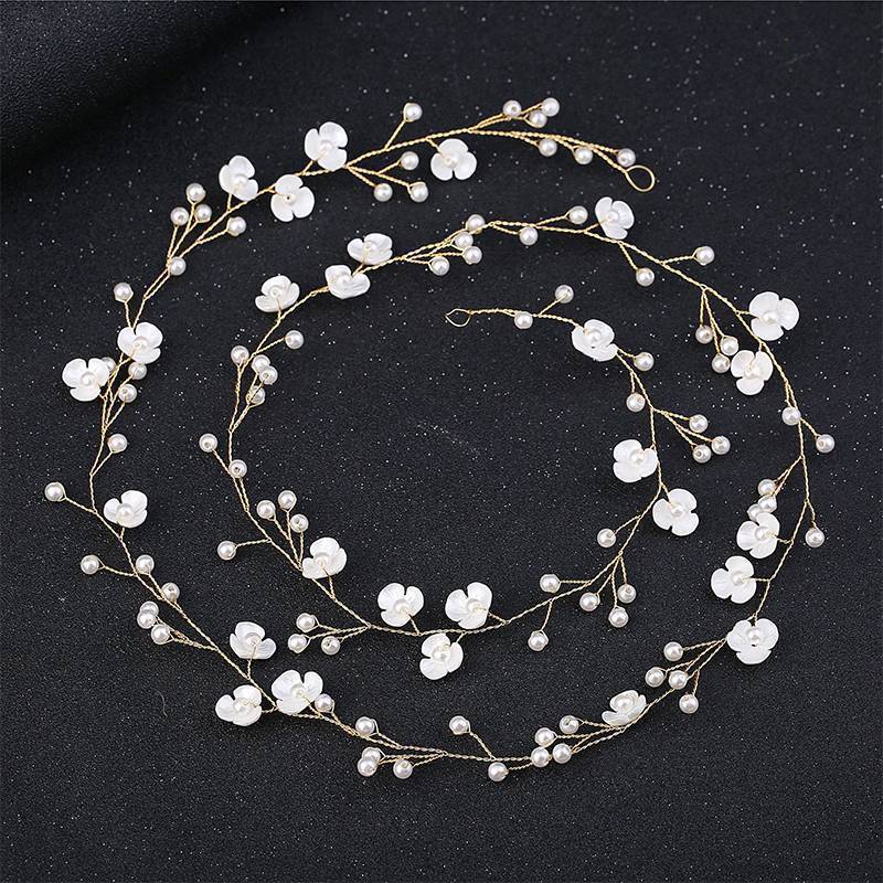 [lovego] Acessórios De Cabelo De Casamento De Cristal Feitos À Mão Floral Pérola Strass Enfeite Para Meninas BR