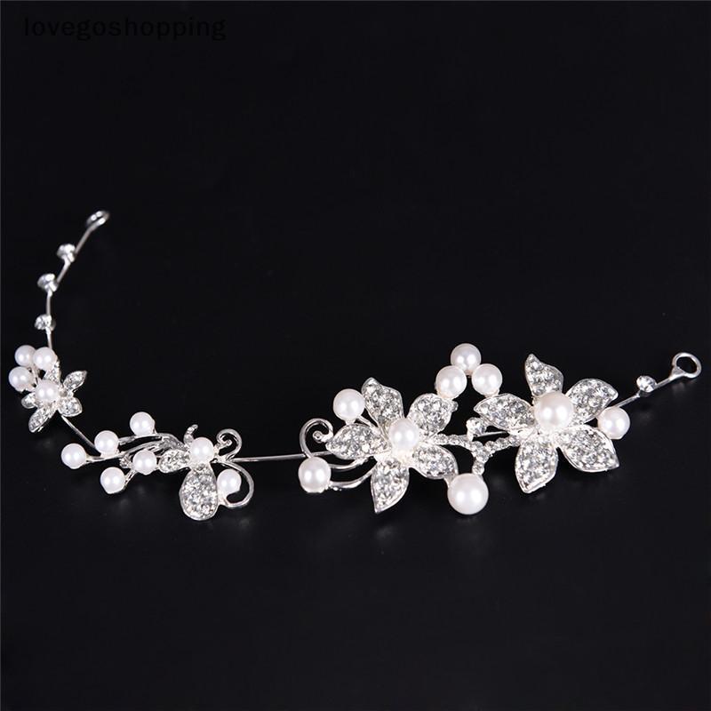 [lovego] Novo Cristal Strass Pérola Prata Festa De Casamento Tiara Grampo De Cabelo De Noiva BR