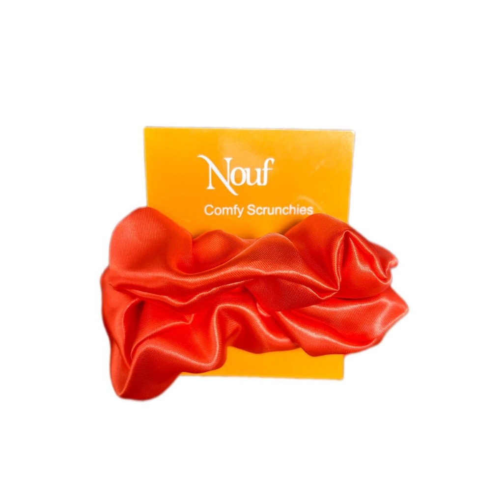 Kit Comfy Scrunchies de Cetim Nouf  - Cartela com 2 Unidades | Não quebra nem marca os fios