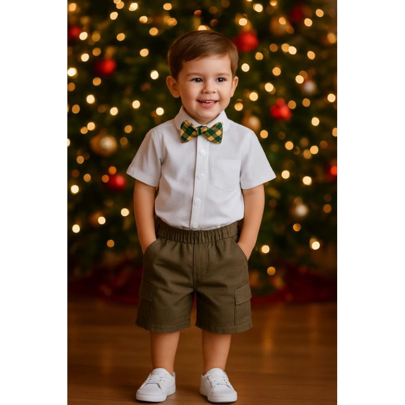 conjunto mauricinho verde musgo natal enino ensaio fotográfico festa social  camisa branca   cargo