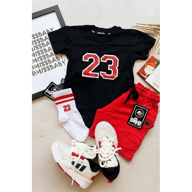 Conjunto Infantil Menino Blogueirinho Estiloso do 2 ao 12 anos | 2pc CONJUNTO cargo +camiseta 23