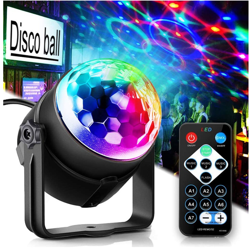 Projetor LED Rgb DJ / Desco Bola Com Claro De LED Para Carro / Clube / Bar / Karaoke / Xmas / Usb
