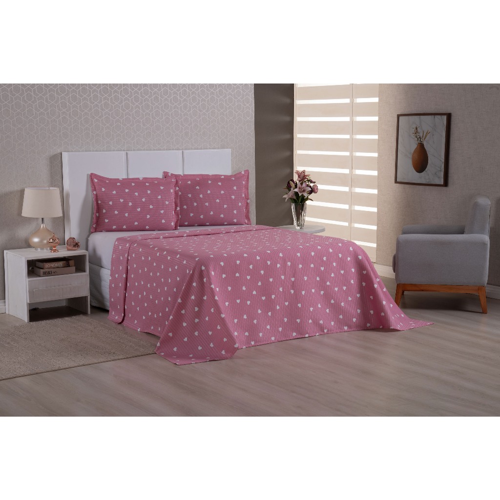 Kit Cobre Leito Piquet Queen-Casal-Solteiro- - MELHOR CUSTO BENEFÍCIO OFERTA NATAL