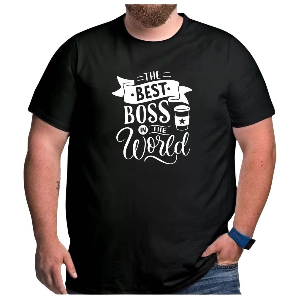 Camiseta Plus Size Frase World Best Chefe In The World Natal