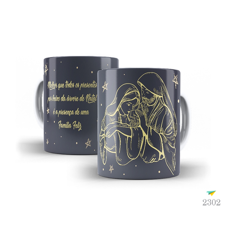 Caneca Personalizada de Natal Melhor Presente a Familia
