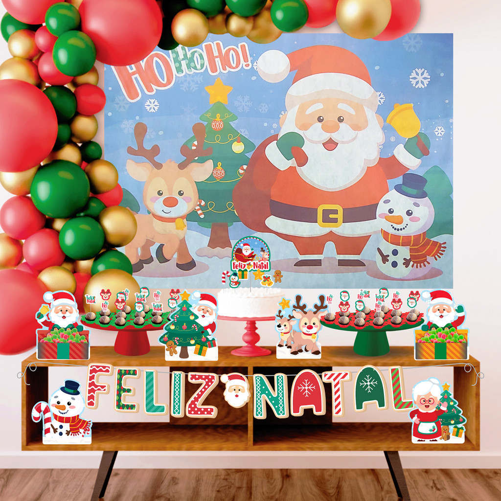 Kit festa completo 39pçs Decoração NATAL melhor kit EVA
