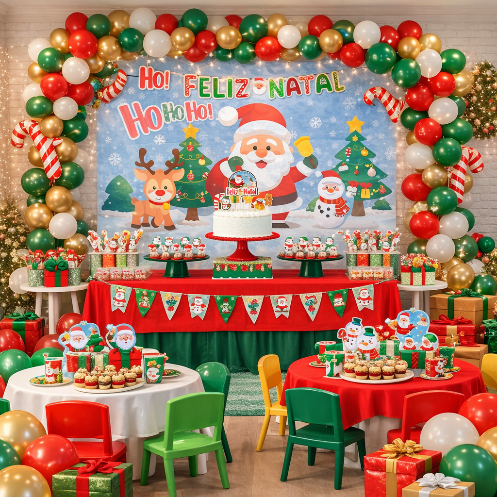 Kit festa completo 39pçs Decoração NATAL melhor kit EVA ano novo