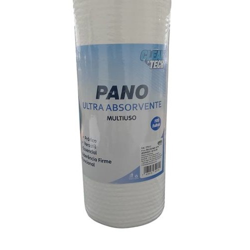 Rolo Pano Ultra Absorvente Multiuso Panos Limpeza Casa Cozinha Folhas Grandes