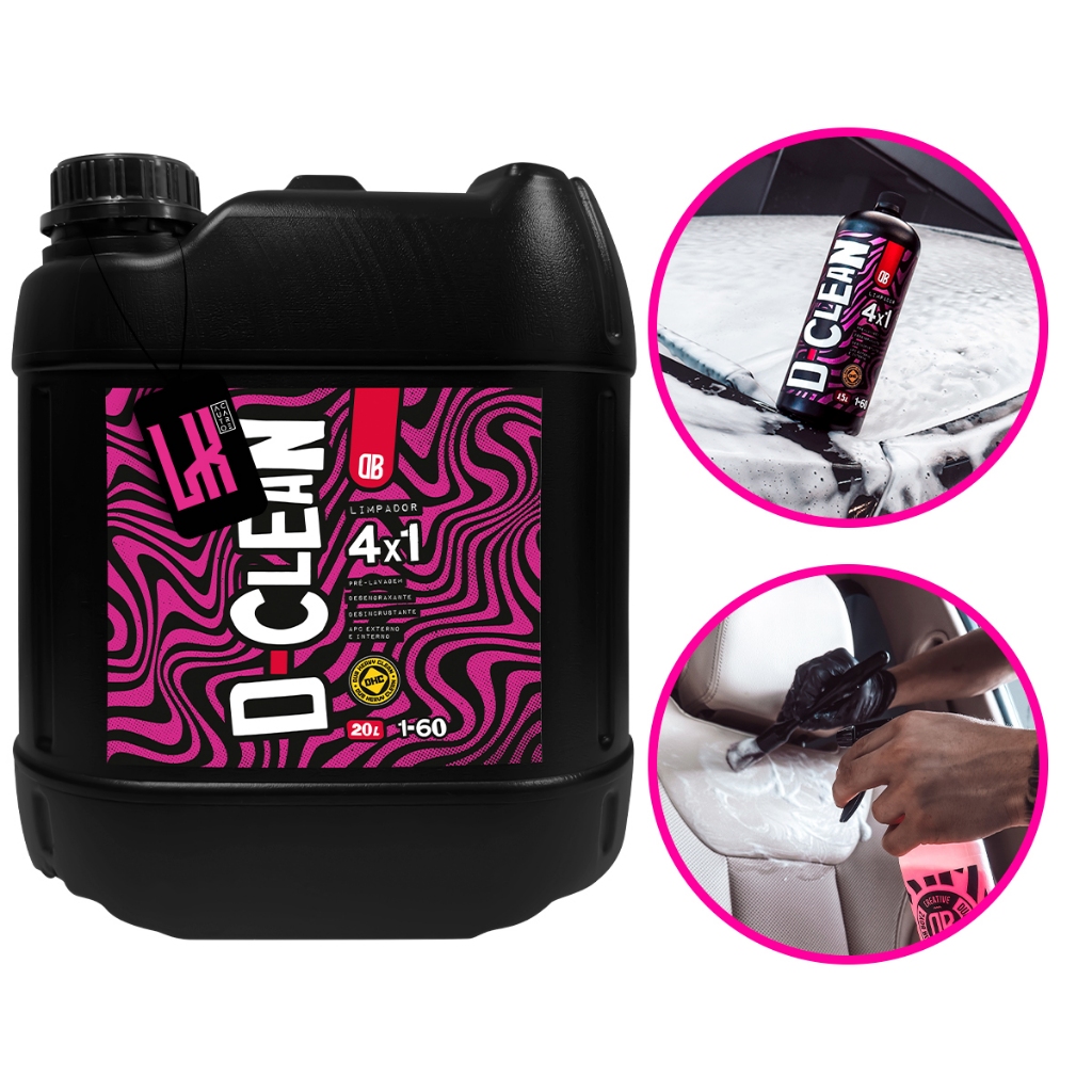 D Clean 20l Dub Boyz Limpador Multiuso 4x1 Pre Lavagem Desincrustante Apc Interno Limpa Couro Tecido