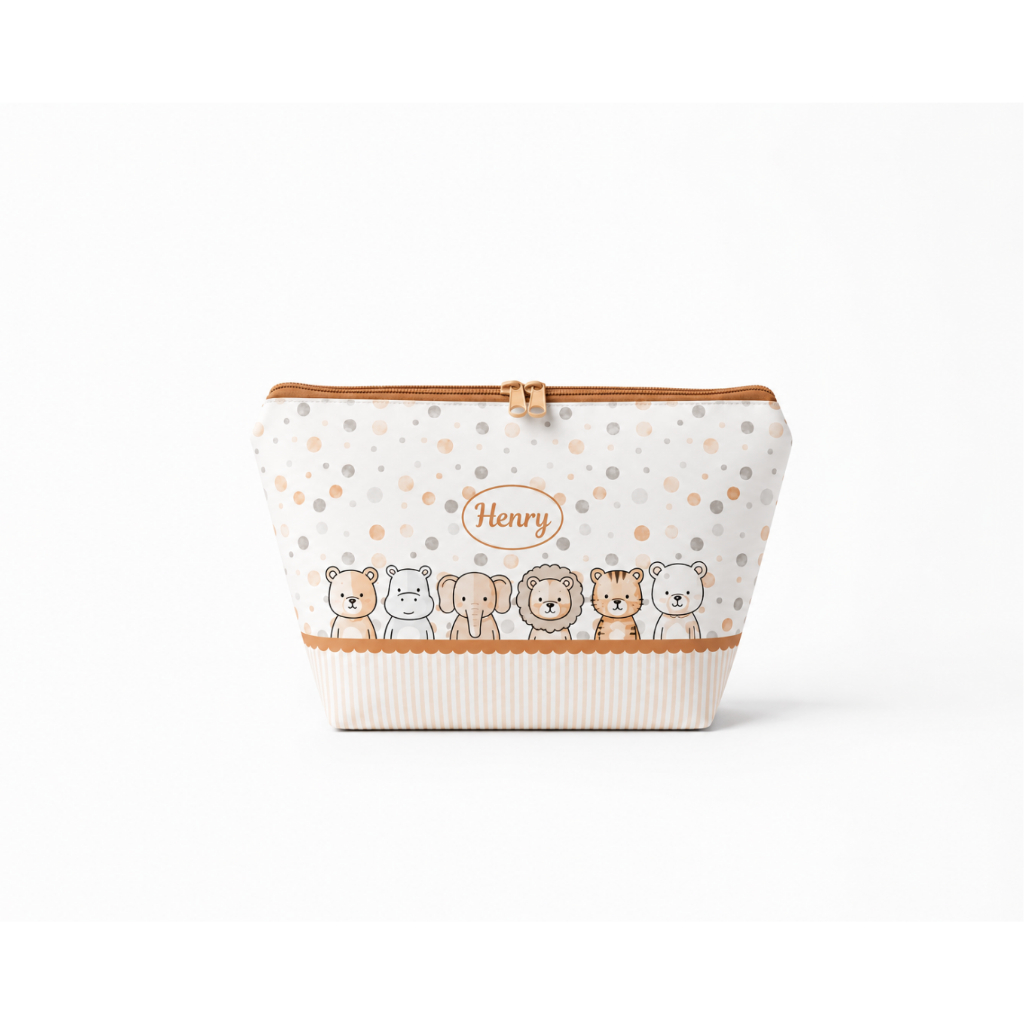 NECESSAIRE MULTIUSO, 28X18X08CM,  CONFECCIONADA TECIDO DE POLIÉSTER, ESTRUTURADA EM NYLON 600, PERSONALIZADA
