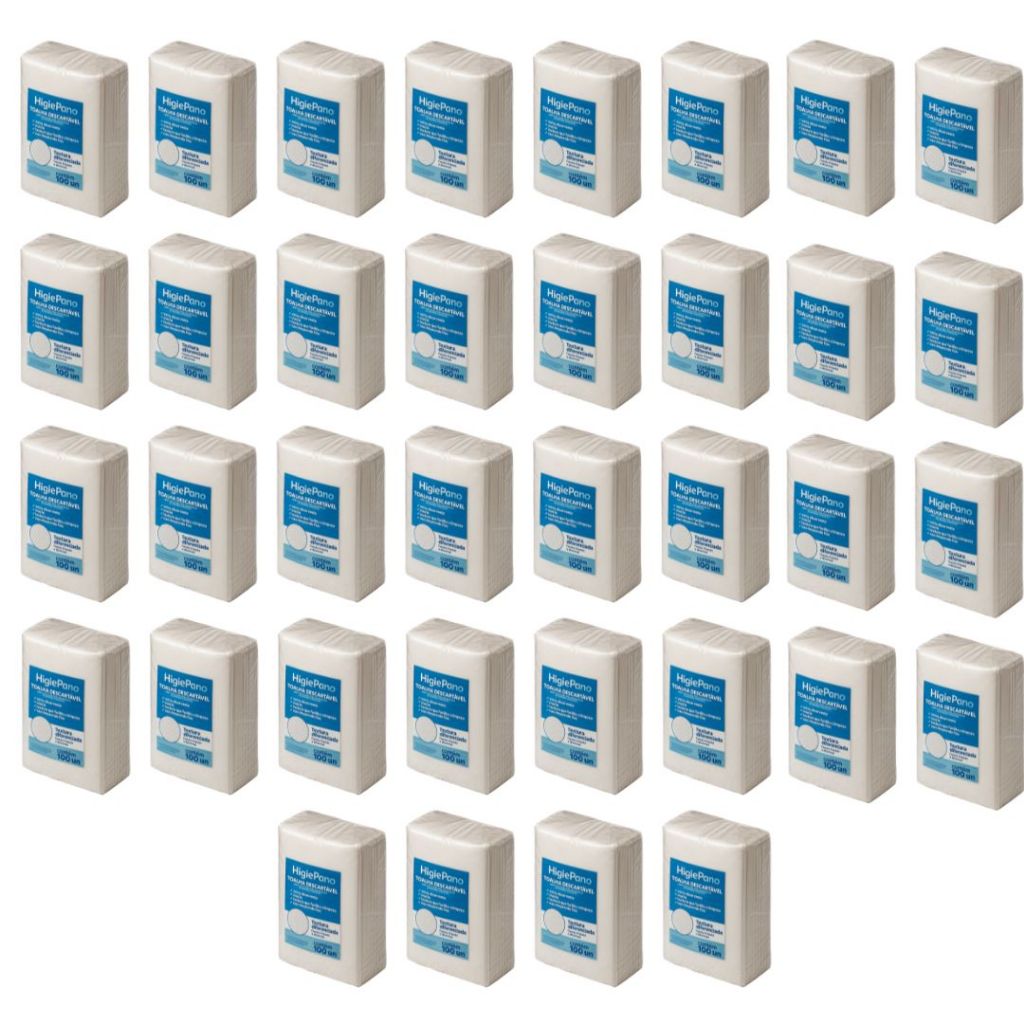 3600Un Lenço Multiuso HigiePano - Toalha para Banho no Leito e Limpeza Corporal (36 Pcts de 100)