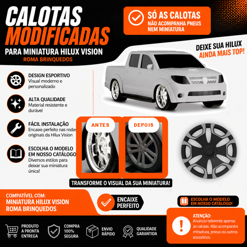 Calotas Personalizadas para Hilux Vision Roma | Modelos Exclusivos