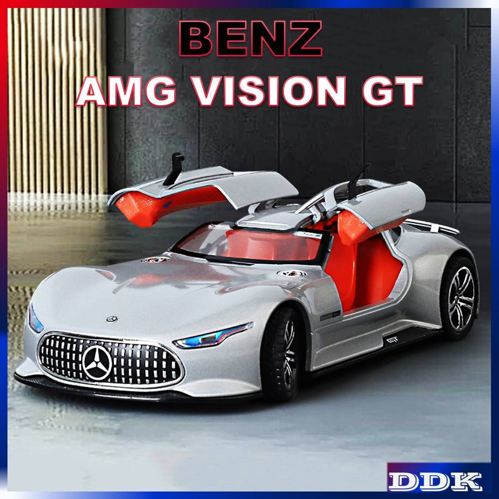 1 : 24 BENZ AMG VISION GT Modelo De Liga Fundida Brinquedo Carro Crianças Amigos Presente
