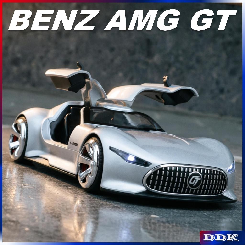 1 : 24 BENZ AMG VISION GT Diecast Alloy Model Toy Car Sound Light Pull Back Kids Friend Gifts