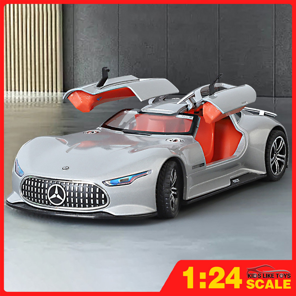 KLT 1 : 24 Benz AMG Vision GT Metal Alloy Toys Carro Modelo Diecast Veículo Para Meninos Simulação De Som Efeito Luz Hobbies Coleção De