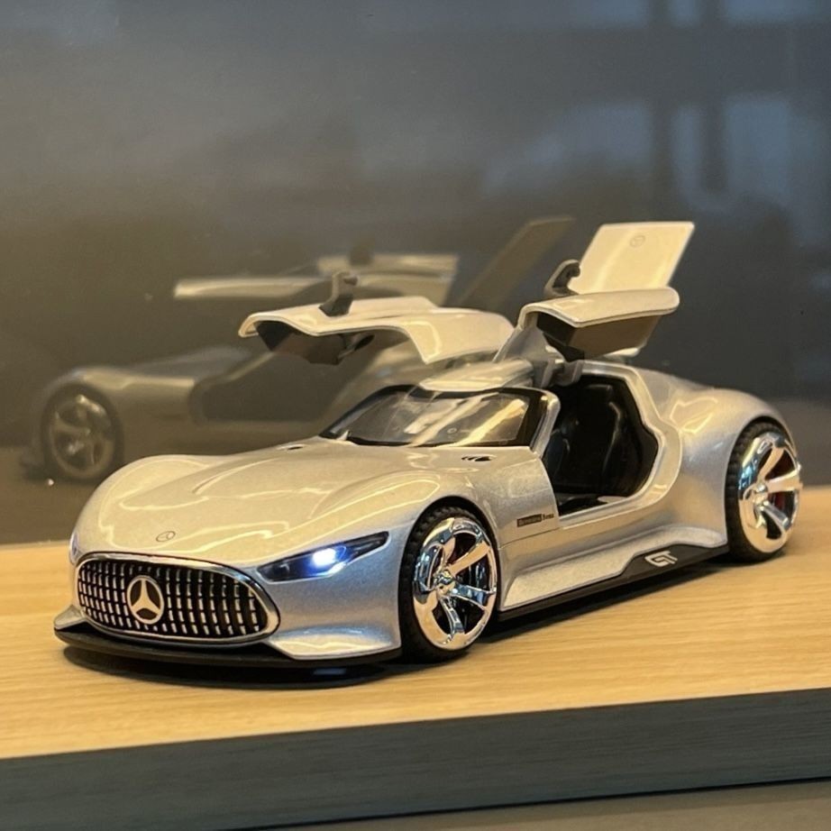 Simulação Mercedes-Benz AMG Vision GT liga de luxo modelo de carro esportivo acabado coleção de produtos ornamentos carr