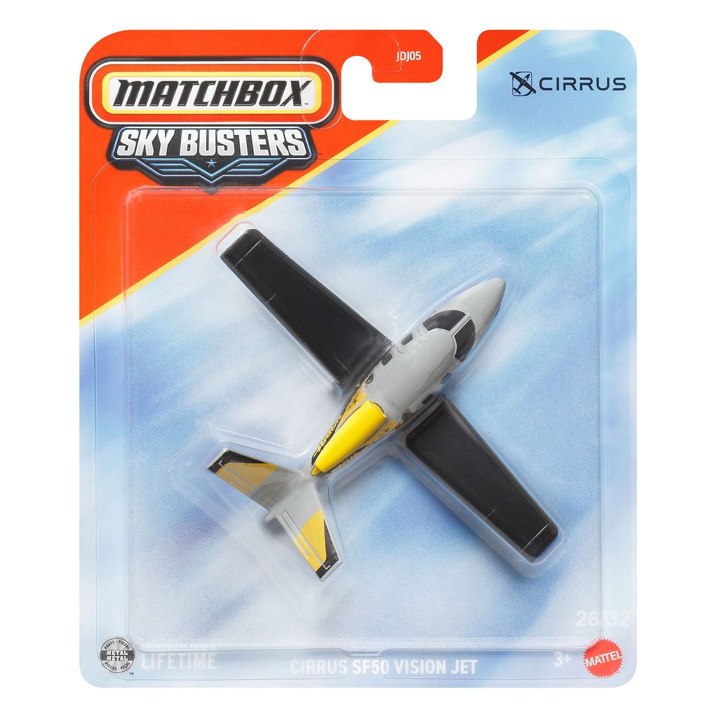 Avião Cirrus SF50 Vision Jet - Sky Busters - Matchbox - Mattel